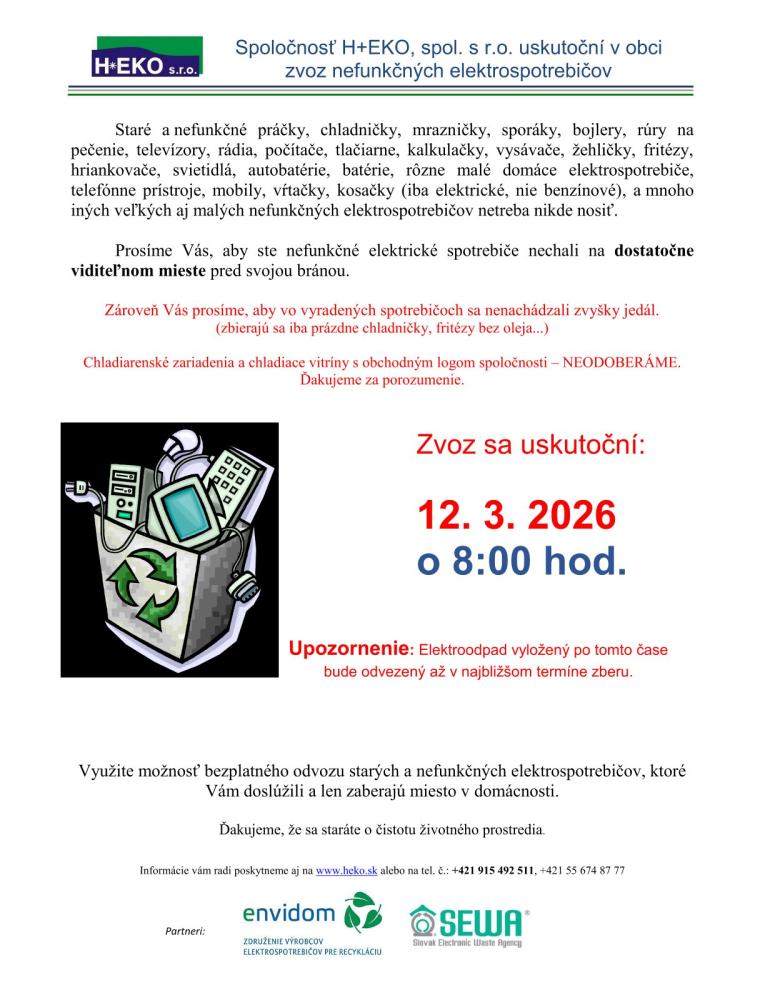 zvoz elektrospotrebičov